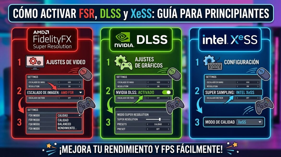 Cómo activar DLSS, FSR y XeSS: guía para principiantes